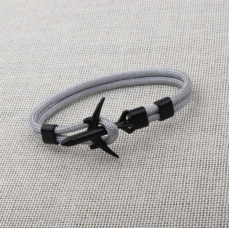 Charm Men's plane Anchor Bracelet