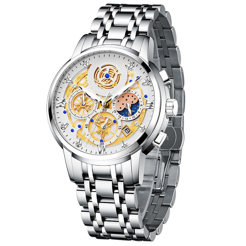 Men’s Luxury Skeleton Chronograph Watch