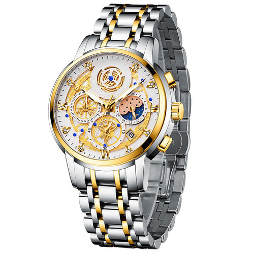 Men’s Luxury Skeleton Chronograph Watch