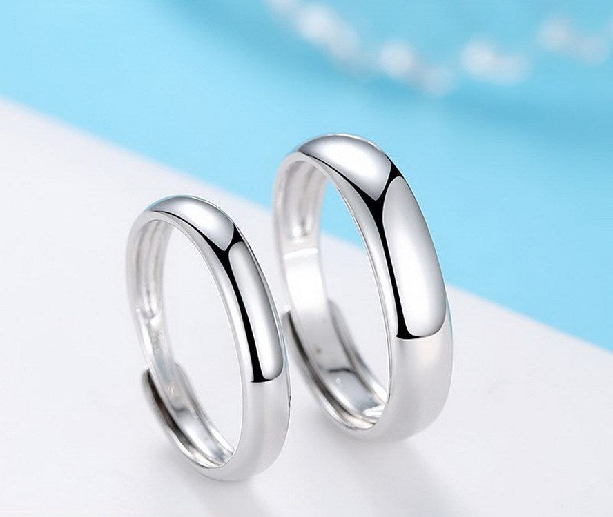 Glossy Ring Simple Men's Silver Ring