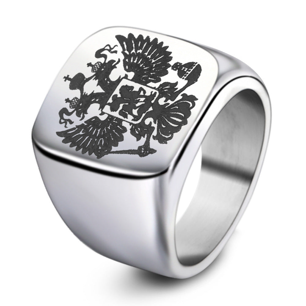 Stainless steel men's ring