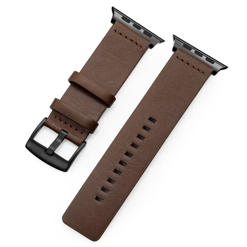 Genuine Leather Strap for Apple Watch Ultra 2 Band 49mm 9 8 7 45mm 41mm High Quality Strap for IWatch Series 6 SE 5 4 44mm 40mm