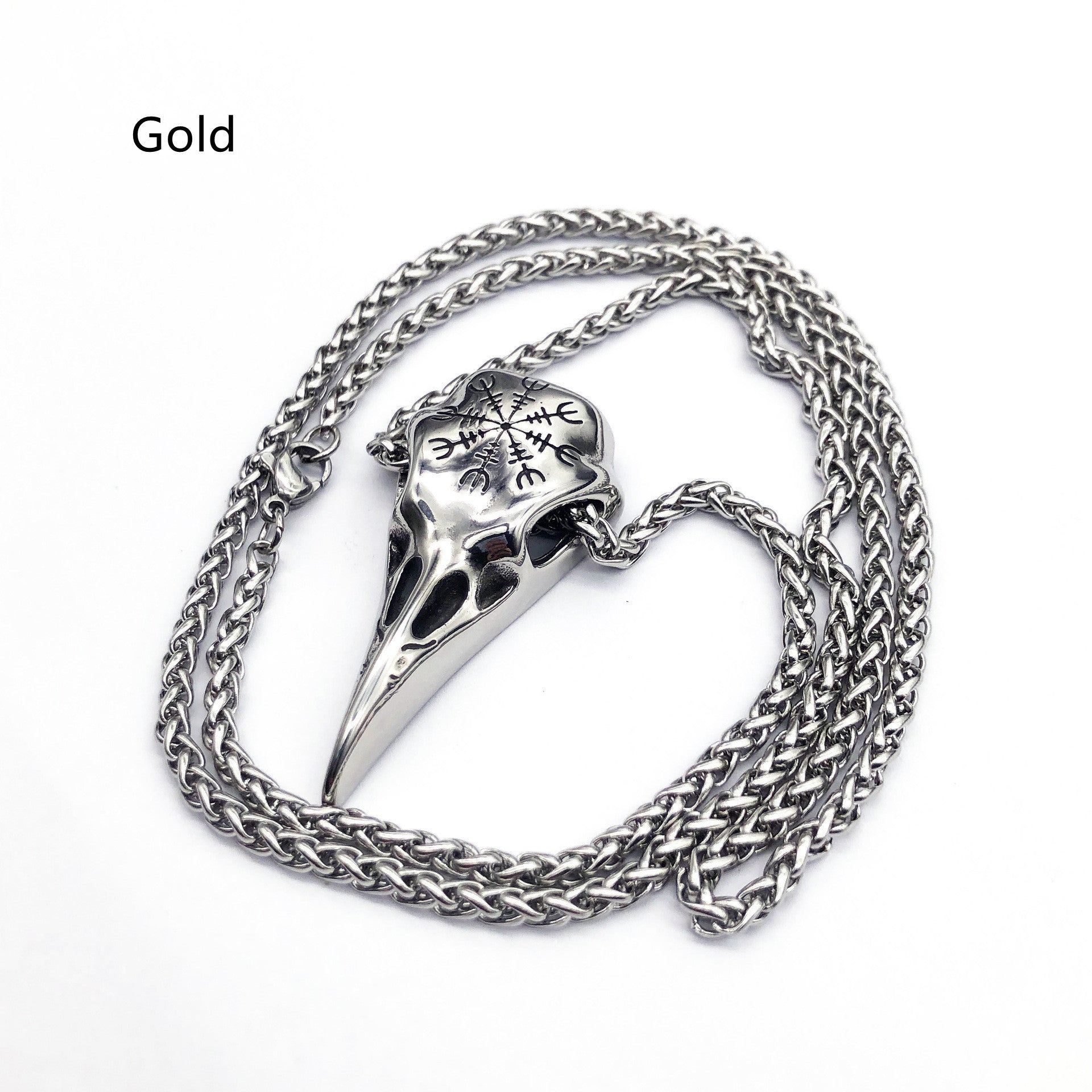 Vintage Skull Eagle Pendant Necklace