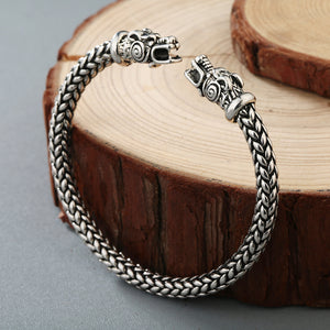 Asgard Handcrafted Stainless Steel Grey Wolf Head