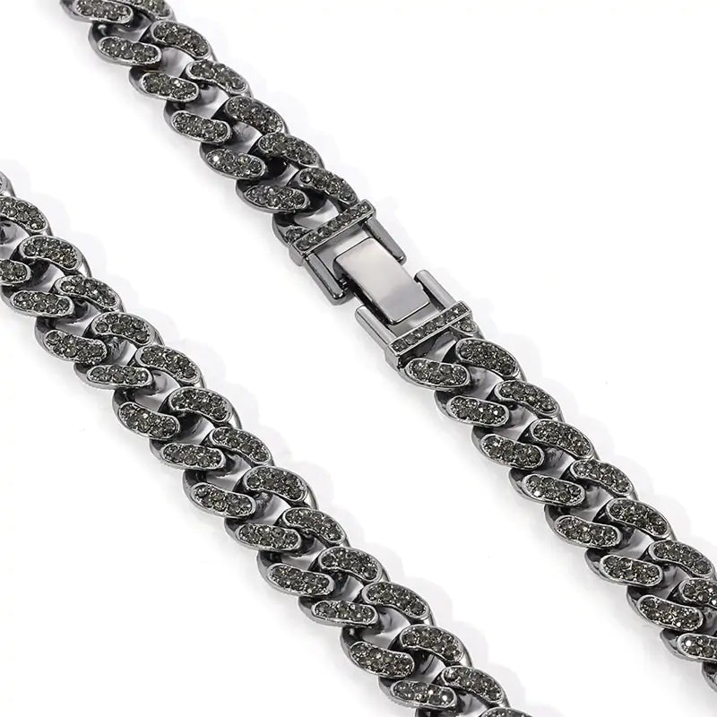 Gun Metal Black Necklace & Bracelet